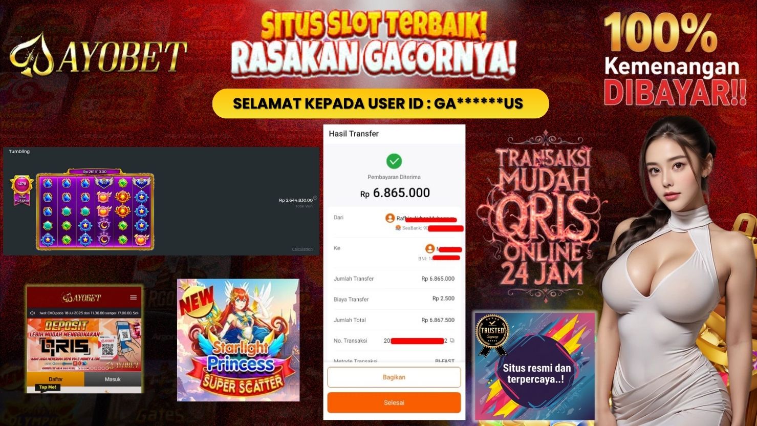 AYOBET JACKPOT SLOT STARLIGHT PRINCESS SUPER SCATTER